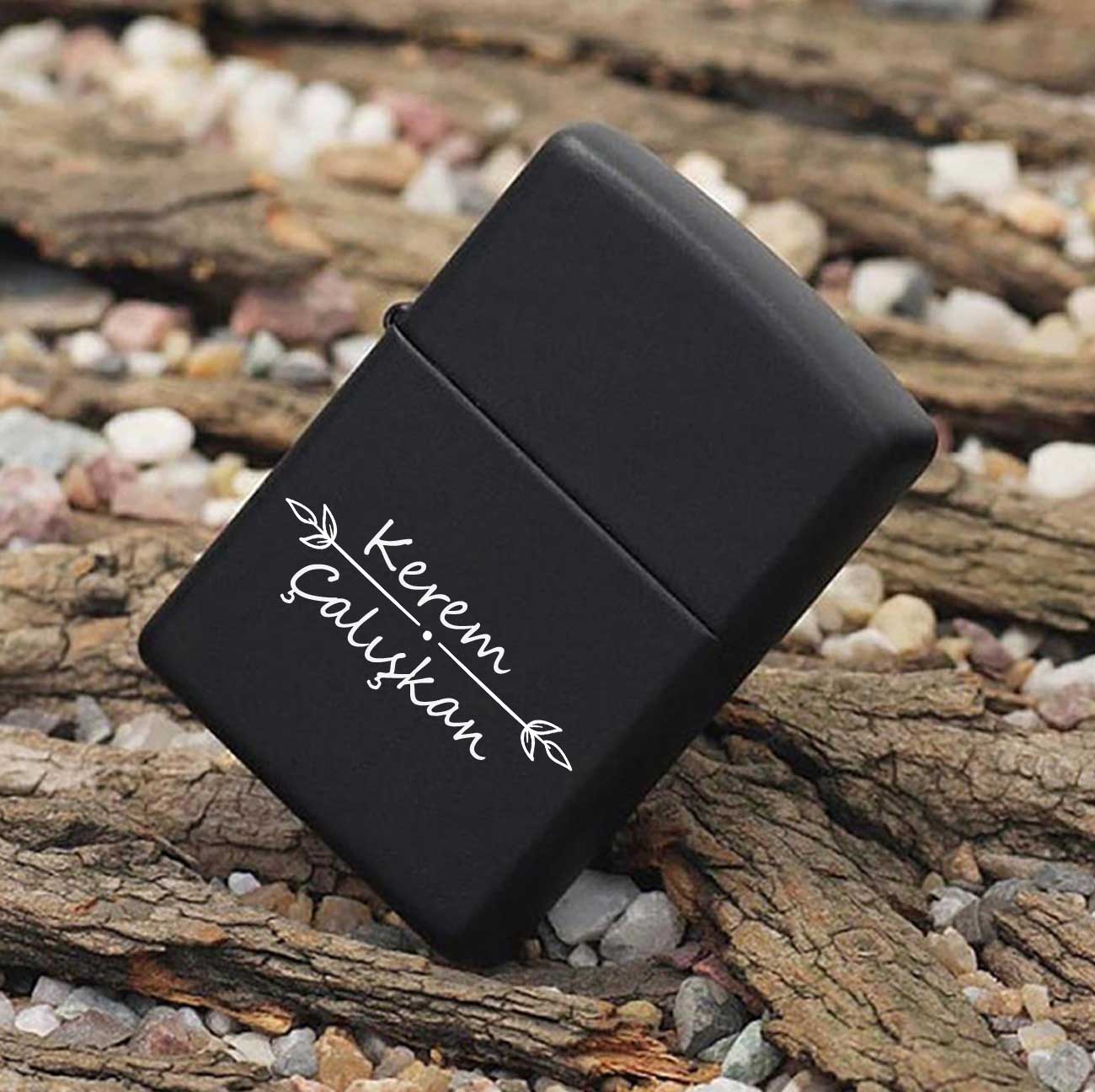 Zippo Çakmak - Zippo Benzeri Çakmak - Black Horn - Siyah