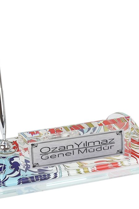 Alternative view of Kristal Cam Masa İsimliği Kalemli Ofis Hediyesi Masa İsimliği KMI462