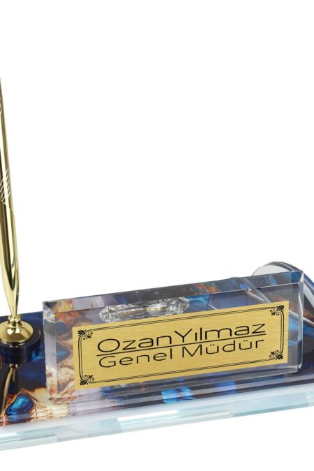 Alternative view of Kristal Cam Masa İsimliği Kalemli Ofis Hediyesi Masa İsimliği KMI461