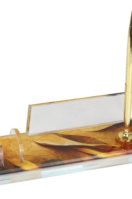 Alternative view of Kristal Cam Masa İsimliği Kalemli Ofis Hediyesi Masa İsimliği KMI483