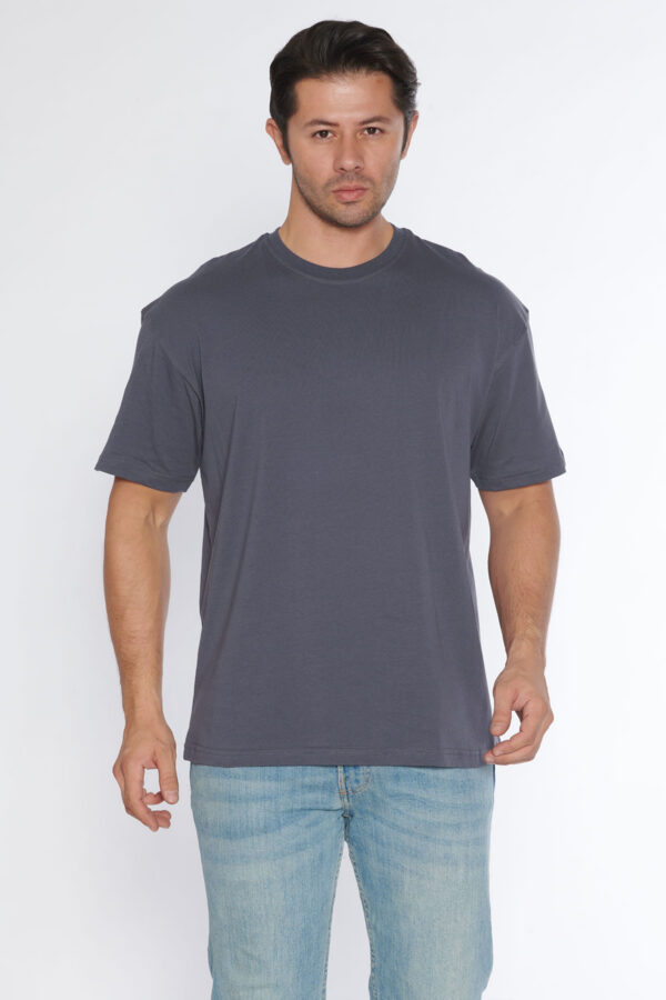 Black Horn Erkek Bisiklet Yaka %100 Pamuk Oversize T-Shirt