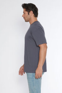 Black Horn Erkek Bisiklet Yaka %100 Pamuk Oversize T-Shirt