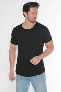 Black Horn Erkek Geniş Yaka %100 Pamuk Salaş T-Shirt